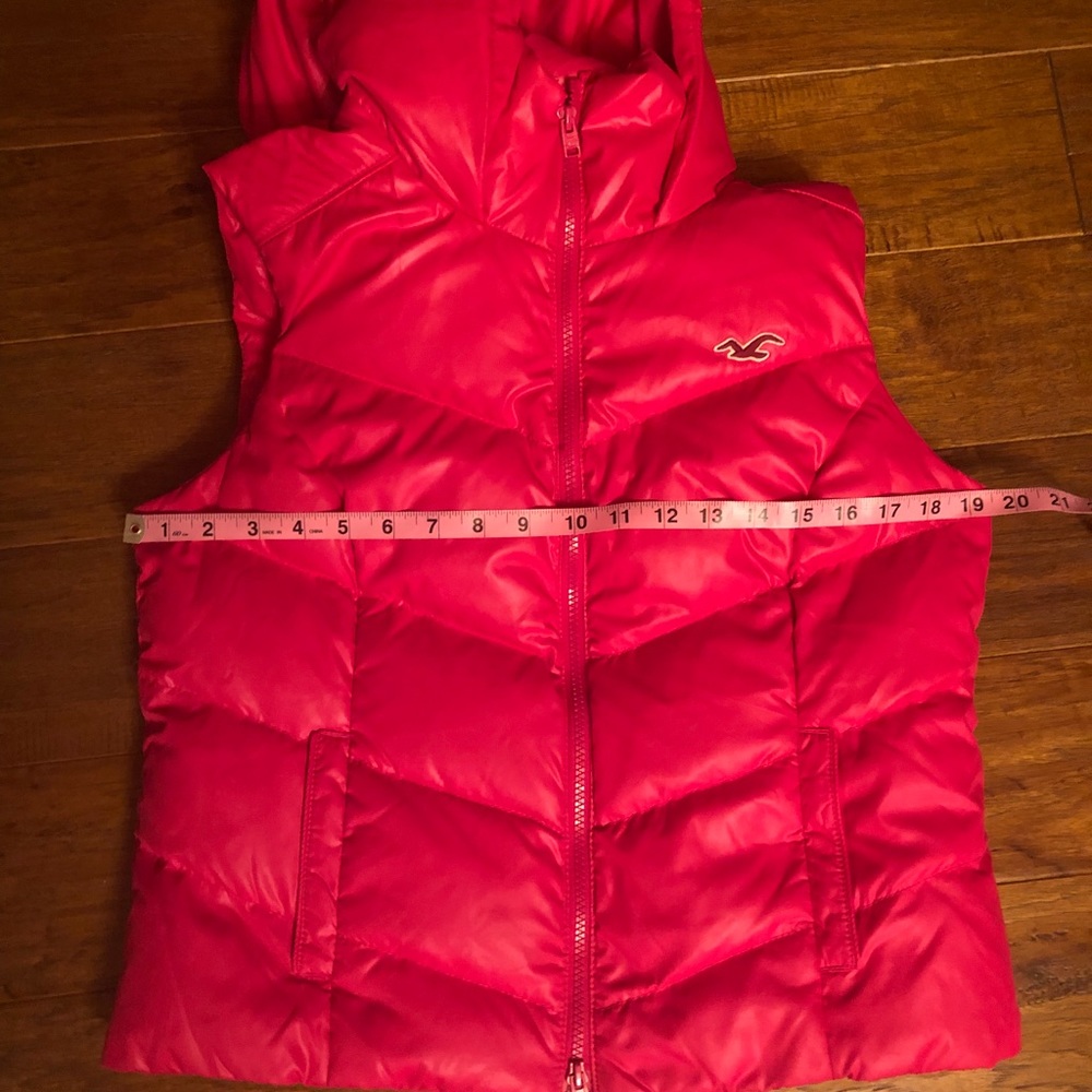 Hollister Hot Pink Puffer Vest Large EUC - Picture 5 of 5